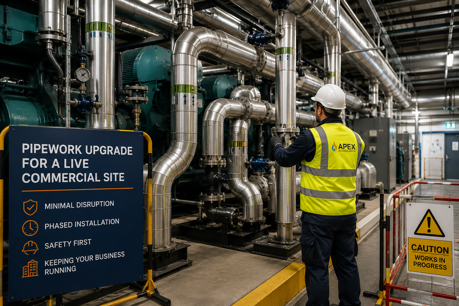 Pipework Upgrade for a Live Commercial Site
